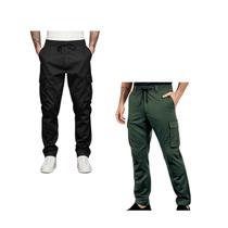 Kit 2 Calça Cargo Masculina Jogger Skatista Street Confortável Linha Premium