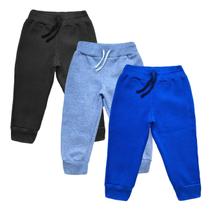 Kit 2 Calça de Moletom Infantil Unisex Flanelado por dentro 2 a 8 Anos