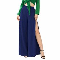 Kit 2 Calça Envelope Feminina Fendas Laterais Cintura Alta Tribo Livre