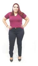 Kit 2 Calça Jeans Feminina Plus Size Skinny Com Lycra 34 A 62