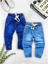 Kit 2 Calça Jeans Infantil Masculino Jogger - mundo princípe kids