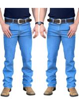 Kit 2 Calça Jeans Masculina Country Rodeio Comfort Fit com Elastano Estilo Cowboy Premium