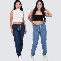 KIt 2 Calça Jogger FEMININAa infantil juvenil jeans 10 ao 16