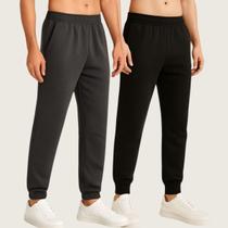 Kit 2 Calça Jogger Masculina Moletom com Cós Elástico Conforto e Estilo Casual