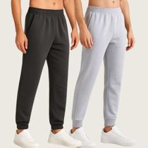 Kit 2 Calça Jogger Masculina Moletom com Cós Elástico Conforto e Estilo Casual