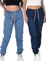 Kit 2 Calça jogger menina juvenil jeans premium 10 ao 16
