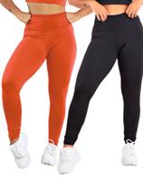 Kit 2 Calça Legging Feminina Academia & Fitness Basic MAG853