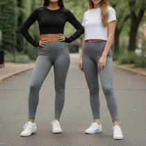 Kit 2 Calça Legging Feminina Leg Para Academia Cintura Alta Kit 2 Calça Legging Feminina Leg Para Academia Cintura Alta