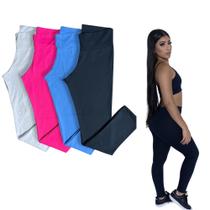 Kit 2 Calça Legging Feminina Preta Grossa Dia A Dia Atacado