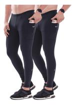 Kit 2 Calça Legging Masculino Compressão Pro Racing Com Bolsos Kit 2 Calça Legging Masculino Compressão Pro Racing Com Bolsos