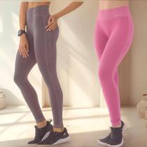 Kit 2 Calça Legging Sem Costura Fitnes Levanta Bumbum Selene - 945