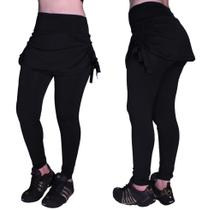 Kit 2 Calça Legging Suplex Saia Tapa Bumbum Cintura Alta Fitness Com Sainha Kit 2 Calça Legging Suplex Saia Tapa Bumbum Cintura Alta Fitness Com Sainha