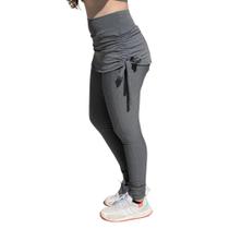 Kit 2 Calça Legging Suplex Saia Tapa Bumbum Cintura Alta Fitness Com Sainha