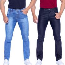 Kit 2 Calca Masculina Jeans Lycra Elastano Direto Da Fabrica