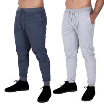 Kit 2 Calça Moletom Com Bolso Slim Jogger Masculina Lisa Básica Casual Estilosa Conforto Corrida Adulto Kit 2 Calça Moletom Com Bolso Slim Jogger Masculina Lisa Básica Casual Estilosa Conforto Corrida Adulto