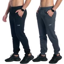 Kit 2 Calça Moletom Masculino Jogger Flanelada Inverno Bolso