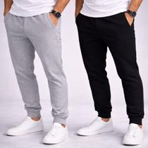 Kit 2 Calça Moletom Punho Masculina Jogger Kit 2 Calça Moletom Punho Masculina Jogger