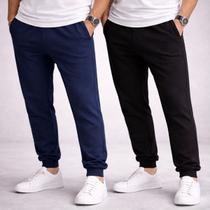 Kit 2 Calça Moletom Punho Masculina Jogger Kit 2 Calça Moletom Punho Masculina Jogger