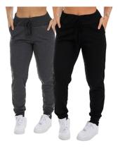 Kit 2 Calça Moletom Slim Jogger Com Bolso Feminino Adulto