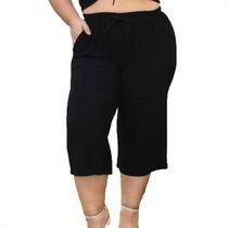 Kit 2 Calça Plus Size Pantacourt Feminina Malha Viscolycra Kit 2 Calça Plus Size Pantacourt Feminina Malha Viscolycra