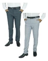 Kit 2 Calça Social Masculina Alfaiataria Mescla Amil 1790
