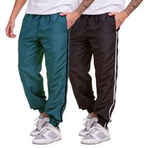 KIT 2 Calça Tactel Fit Masculina Esporte Adulto