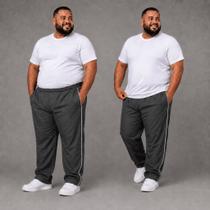 Kit 2 Calça Tactel Plus Size Masculina Esportiva Cintura Elástica Bolsos Confortável Leve Academia Kit 2 Calça Tactel Plus Size Masculina Esportiva Cintura Elástica Bolsos Confortável Leve Academia