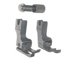 Kit 2 Calcador Pesponto Compensado 1mm 1/32E Direito e Esquerdo Com Engate Rápido Kit 2 Calcador Pesponto Compensado 1mm 1/32E Direito e Esquerdo Com Engate Rápido