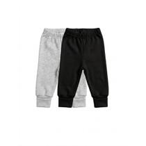 Kit 2 Calças Bebê Suedine Premium Punho Reversível Vira Pé Mijão Culote Menino Menina