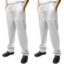 Kit 2 Calças Brim 4 Bolsos Total Elástico