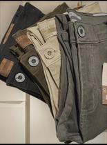 Kit 2 Calças Brim Social Masculina Sarja Laycra Atacado