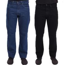 Kit 2 Calças Calças Jeans R7Jeans Masculina Modelo Tradicional Cintura Alta 100% Algodão Lavagem Destroyed