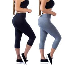 Kit 2 Calças Capri Suplex Feminina Legg Corsário Academia