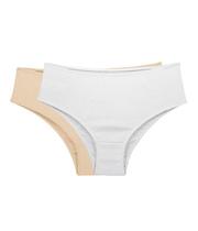 Kit 2 Calças Cavadas Branco/Nude Love Secret 819303 Algodão