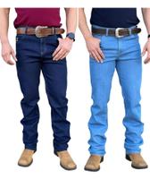 Kit 2 Calças Country Masculina Jeans Trandicional com Elastano Western Reforçada Confortável