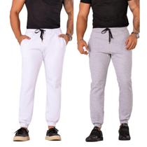 Kit 2 Calças De Moletom Jogger Masculina Premium Lisa