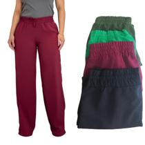 Kit 2 Calças Feminina Pantalona Duna Cintura Alta Tendência