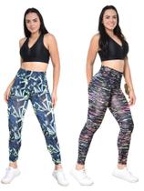 Kit 2 calças femininas legging coloridas academia entrega rapida - MAXIMOS