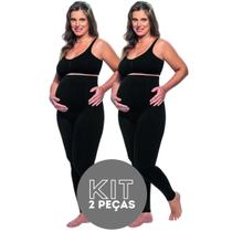 Kit 2 Calças Gestante Legging Com Formato Anatomico Para a Barriga - Zee Rucci