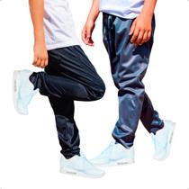 Kit 2 Calças Infantil Tecido Helanca Flanelado Bolso Traseiro 376