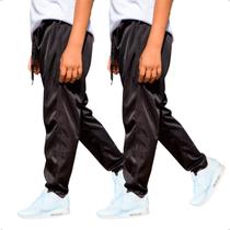 Kit 2 Calças Infantil Tecido Helanca Flanelado Bolso Traseiro 376