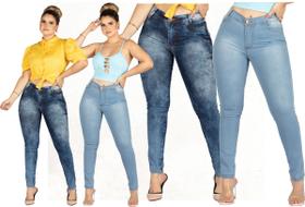 Kit 2 Calças Jeans Feminina Hot Pants Levanta Bumbum Premium