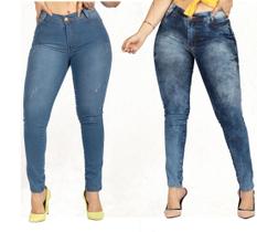 Kit 2 Calças Jeans Feminina Hot Pants Levanta Bumbum Premium