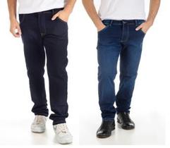 Kit 2 Calças Jeans Masculina Com Elastano Tradicional