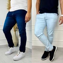 KIT 2 Calças Jeans Masculino Skinny Elastano Moda e Calça Casual