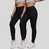 KIT 2 Calças Jeans Preta Feminino Cintura Alta Skinny com Lycra KIT 2 Calças Jeans Preta Feminino Cintura Alta Skinny com Lycra