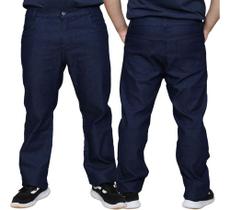 Kit 2 Calças Jeans Stretch Lycra Masculina Slim 100% Algodão Linha Premium Elastano Plus Size