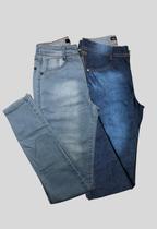 Kit 2 Calças Jeans Super Skinny Influence Fashion Premium Azul