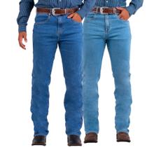 Kit 2 calças jeans tassa masculina cowboy cut algodão com elastano