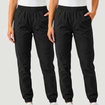 Kit 2 Calças Jogger Feminina em Tactel para Academia e Uso Diário